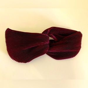 Plum wrap headband with knot detail
